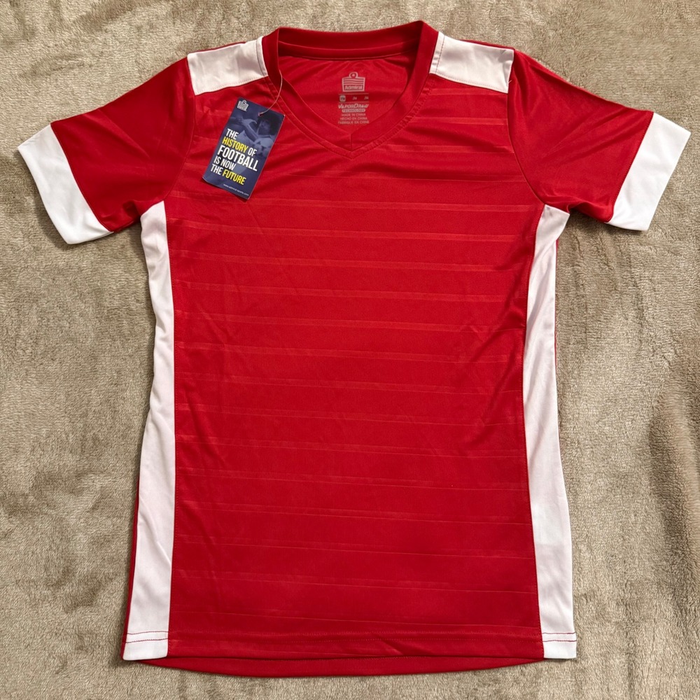 Admiral Youth Derby Jersey Red White Soccer Top VaporDraw 1016 YM